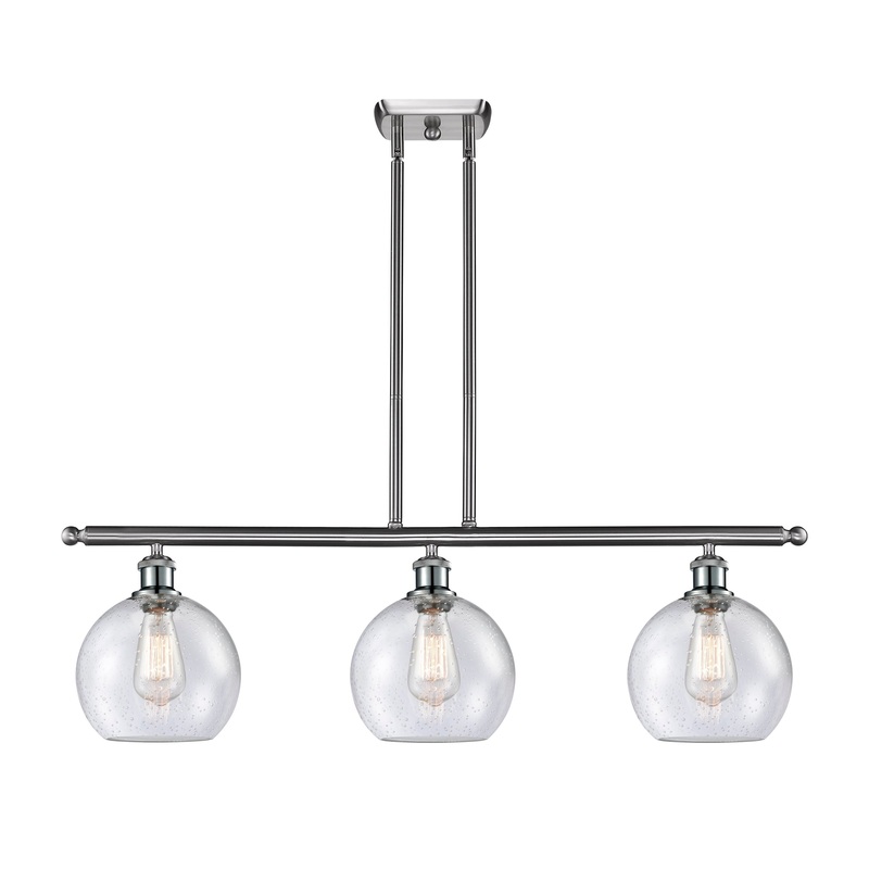 Innovations Lighting Athens 3 Light 36″ Island Light 516-3I-SN-G124-8