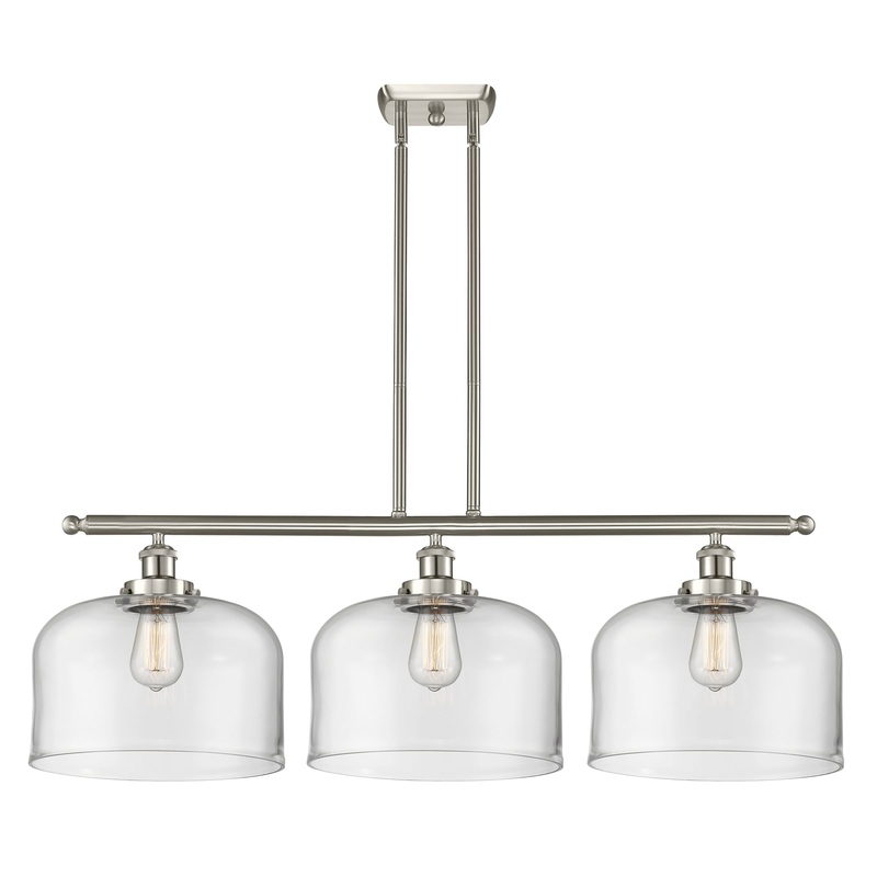 Innovations Lighting X-Large Bell 3 Light Island Light Part Of The Ballston Collection 916-3I-SN-G72-L-LED