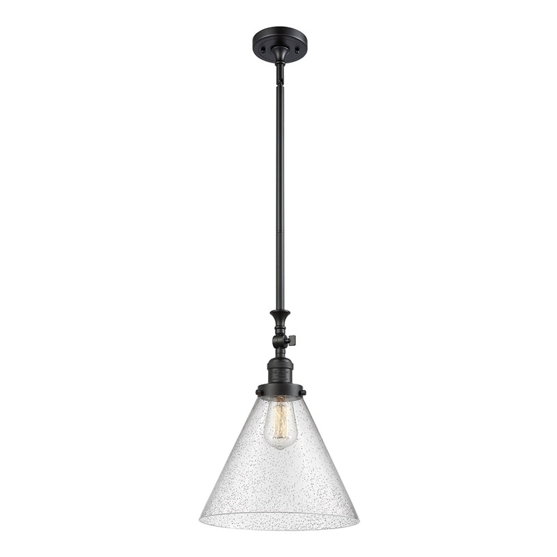 Innovations Lighting X-Large Cone 1 Light Mini Pendant Part Of The Franklin Restoration Collection 206-BK-G44-L-LED