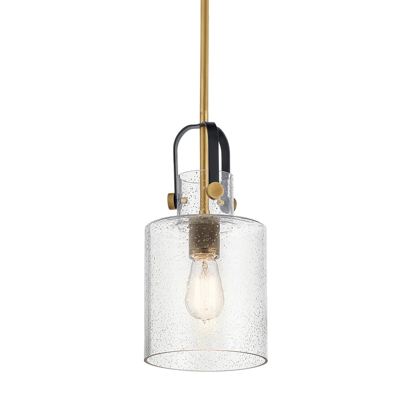 Kichler Kitner 7″ 1 Light Pendant Natural Brass 52035NBR
