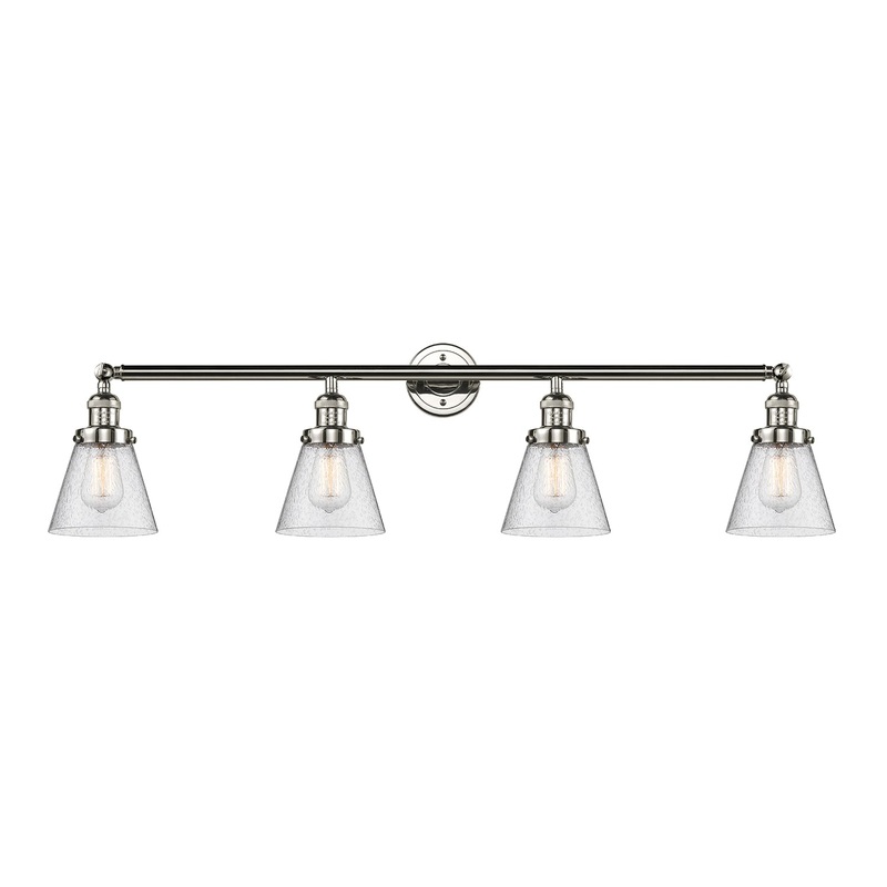 Innovations Lighting Small Cone 4 Light Bath Vanity Light Part Of The Franklin Restoration Collection 215-PN-G64