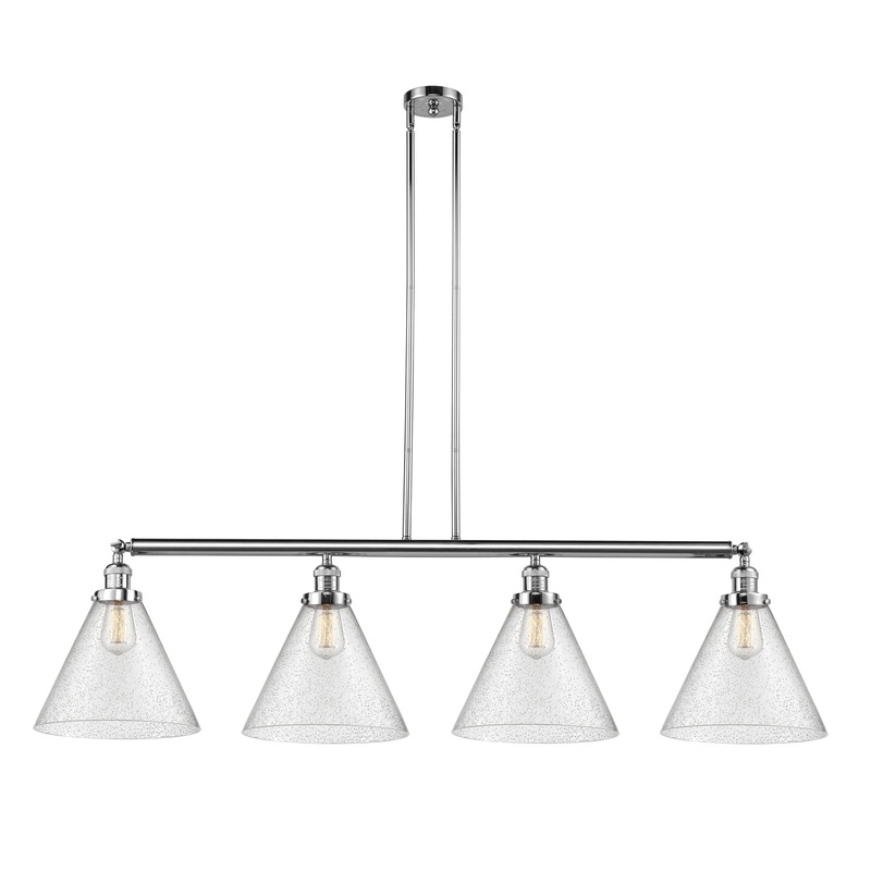 Innovations Lighting X-Large Cone 4 Light Island Light Part Of The Franklin Restoration Collection 214-PC-G44-L-LED