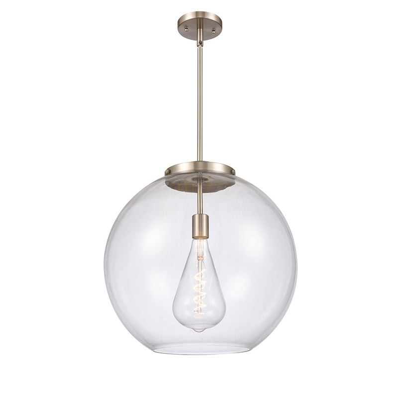 Innovations Lighting Athens 1 Light 13.75″ Pendant 221-1S-SN-G122-18-LED