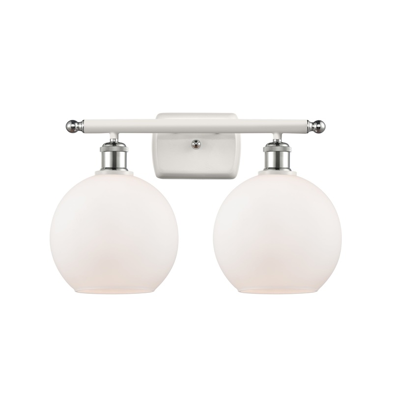 Innovations Lighting Athens 2 Light 16″ Bath Vanity Light 516-2W-WPC-G121-8-LED