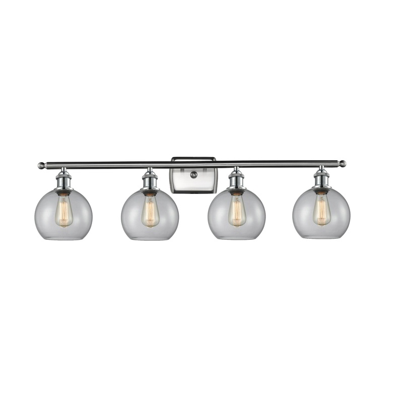 Innovations Lighting Athens 4 Light 36″ Bath Vanity Light 516-4W-SN-G122-8-LED