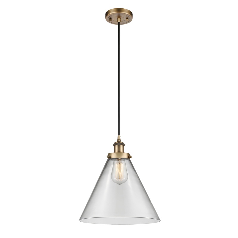 Innovations Lighting X-Large Cone 1 Light Mini Pendant Part Of The Ballston Collection 916-1P-BB-G42-L-LED
