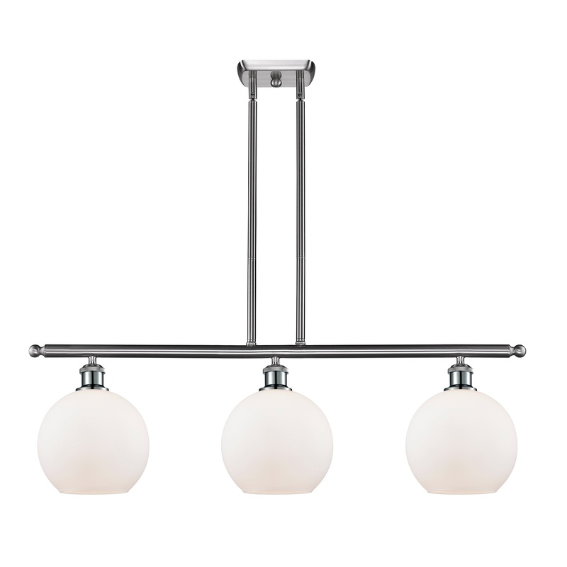 Innovations Lighting Athens 3 Light 36″ Island Light 516-3I-SN-G121-8-LED