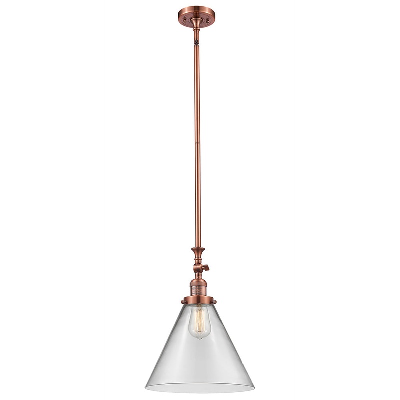 Innovations Lighting X-Large Cone 1 Light Mini Pendant Part Of The Franklin Restoration Collection 206-AC-G42-L-LED