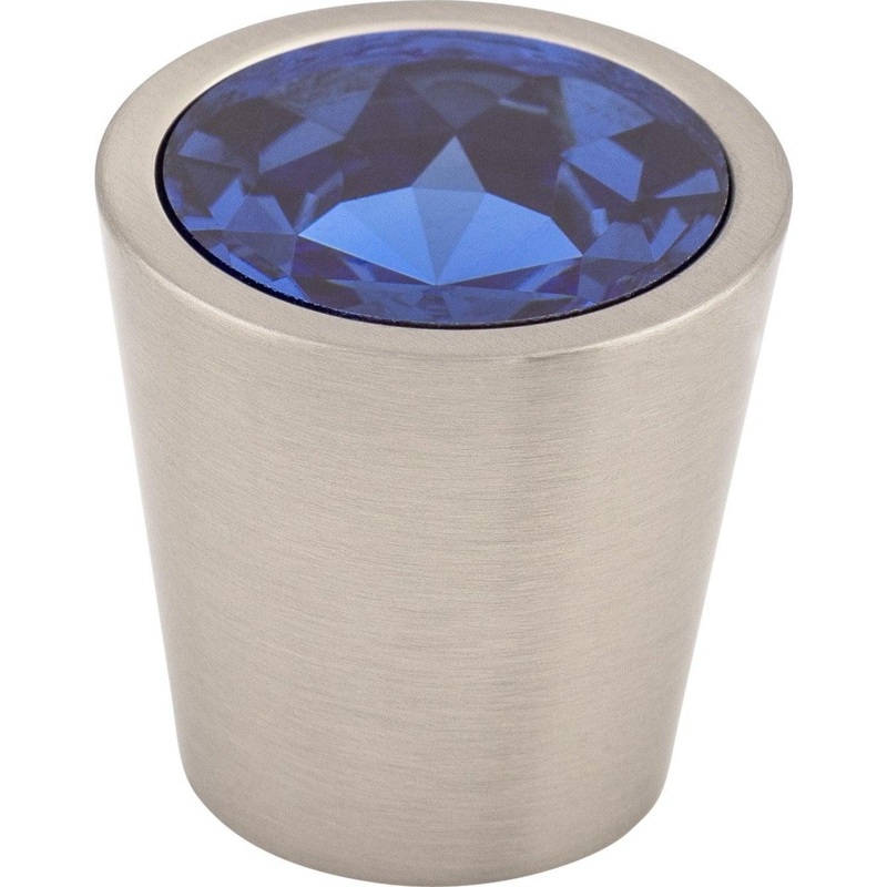 Blue Crystal Center Knob