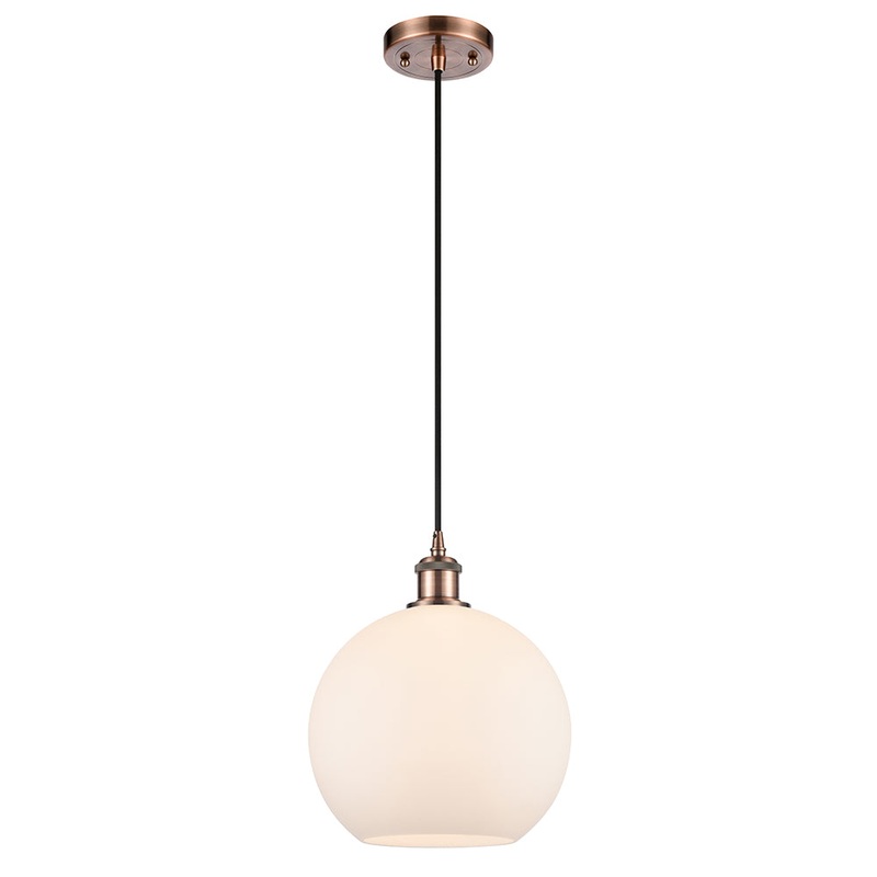 Innovations Lighting Athens 1 Light 10″ Mini Pendant 516-1P-AC-G121-10-LED