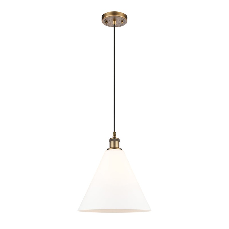 Innovations Lighting Ballston Cone 1 Light  12″ Mini Pendant 516-1P-BB-GBC-121