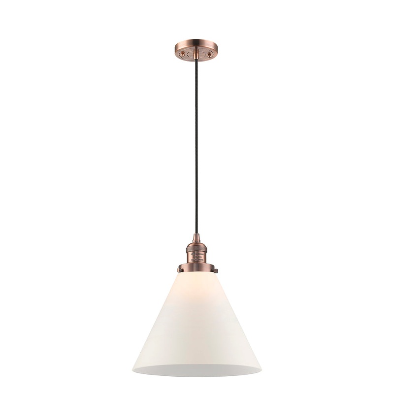 Innovations Lighting X-Large Cone 1 Light Mini Pendant Part Of The Franklin Restoration Collection 201C-AC-G41-L-LED