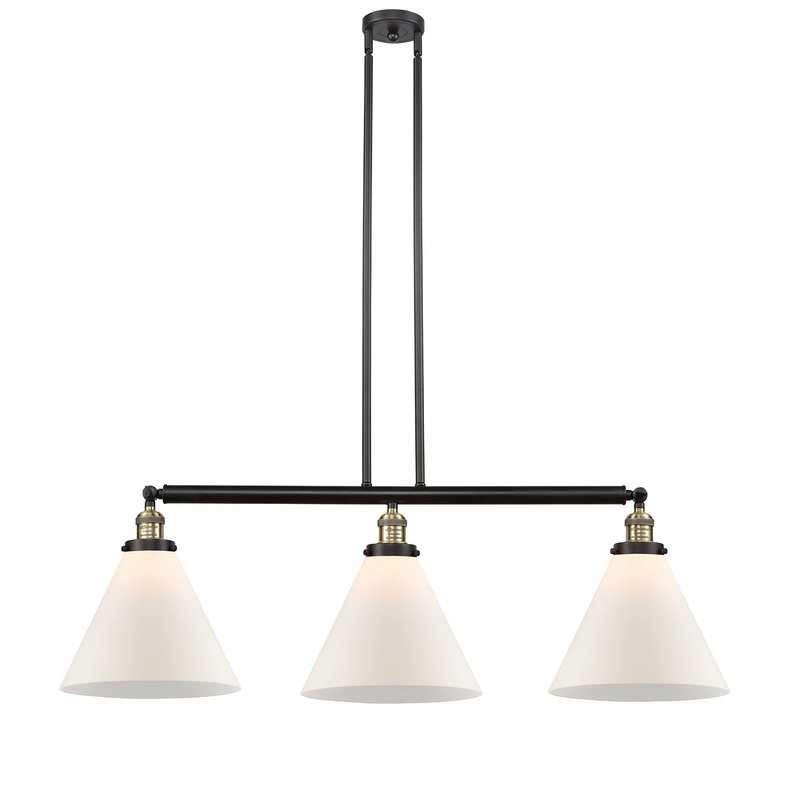 Innovations Lighting X-Large Cone 3 Light Island Light Part Of The Franklin Restoration Collection 213-BAB-G41-L-LED