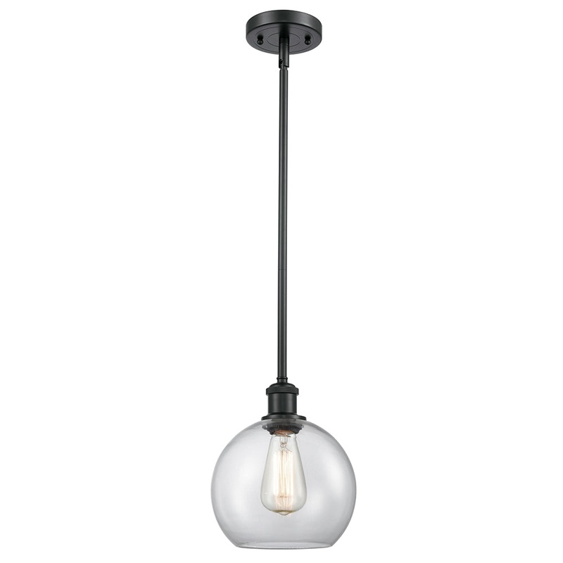 Innovations Lighting Athens 1 Light 8″ Mini Pendant 516-1S-BK-G122-8-LED