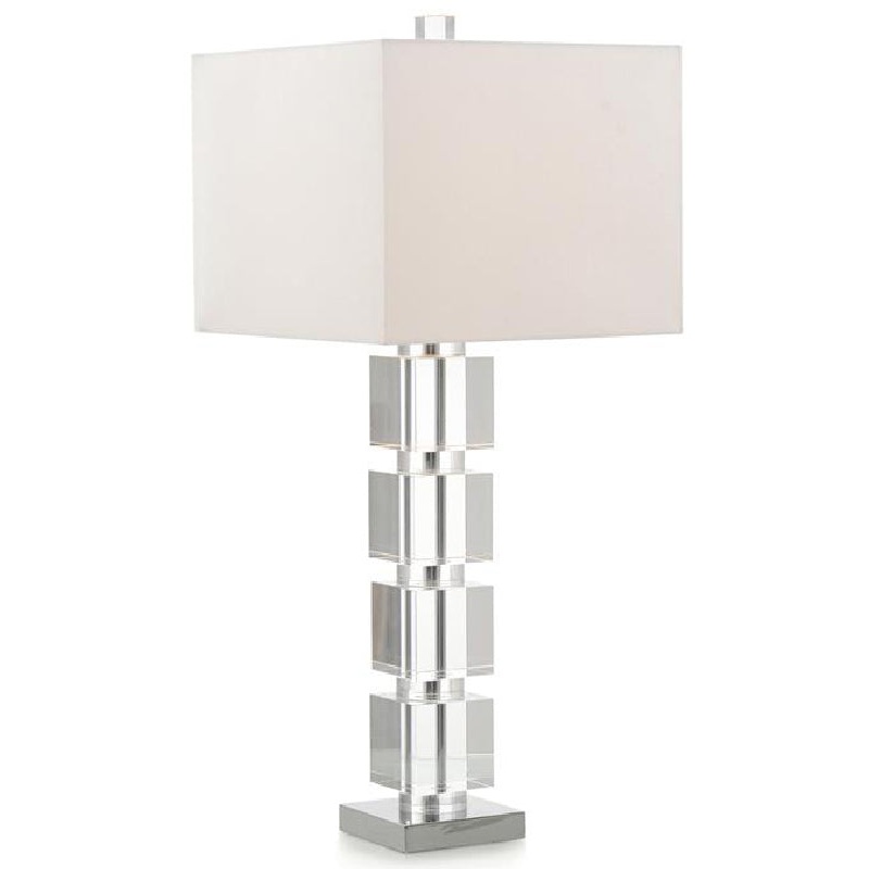 Crystal Block Stacked Table Lamp