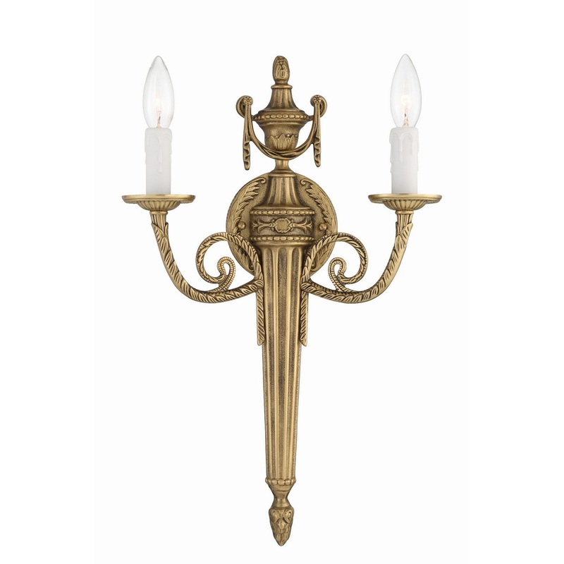Cast Brass Dual  Wall Mount Sconce