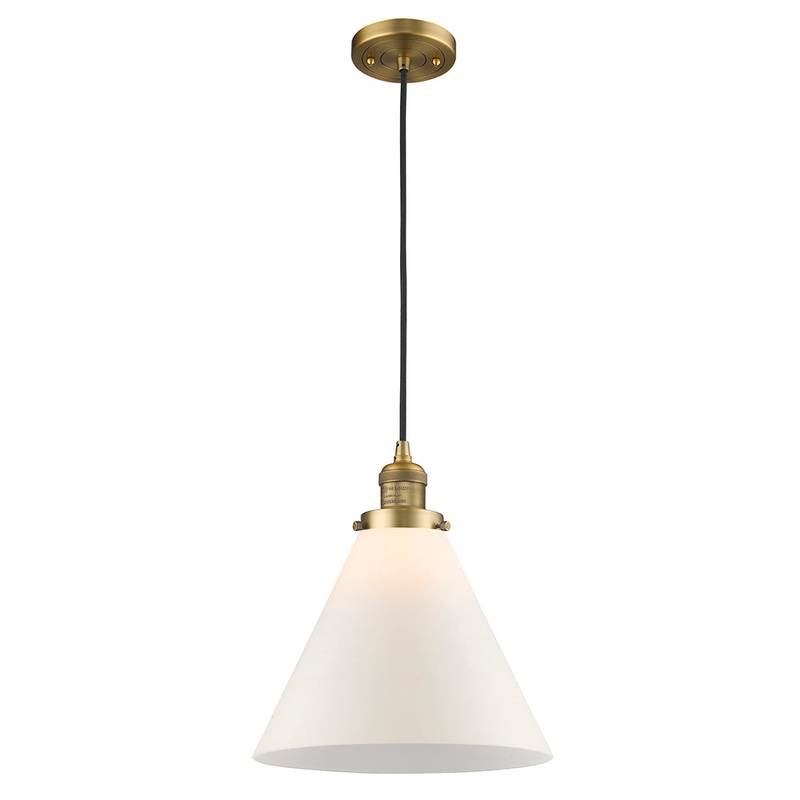 Innovations Lighting X-Large Cone 1 Light Mini Pendant Part Of The Franklin Restoration Collection 201C-BB-G41-L-LED