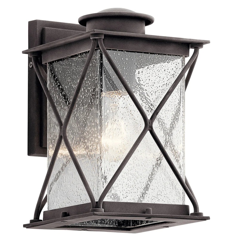 Kichler Argyle 10.25″ 1 Light Wall Light with LED Bulbs Weathered Zinc 49743WZCL18