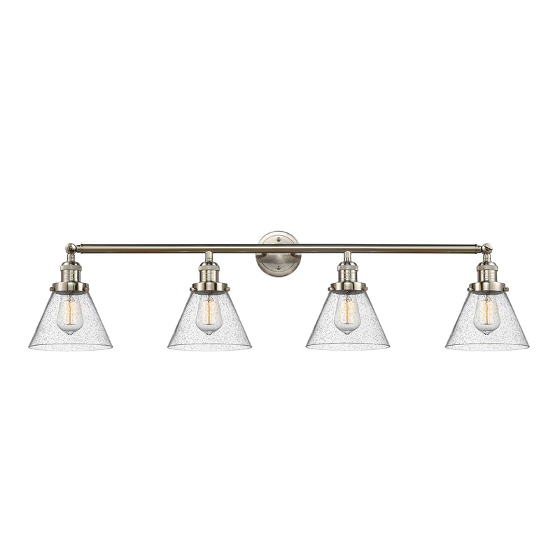 Innovations Lighting Large Cone 4 Light Bath Vanity Light Part Of The Franklin Restoration Collection 215-SN-G44-LED