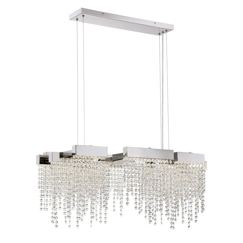 Crystal Falls Linear Chandelier