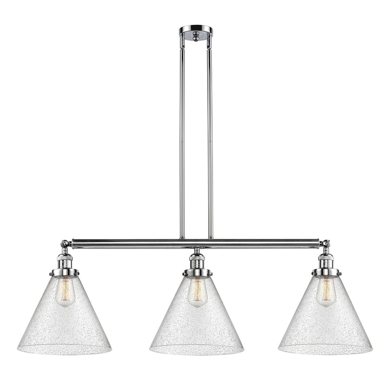 Innovations Lighting X-Large Cone 3 Light Island Light Part Of The Franklin Restoration Collection 213-PC-G44-L