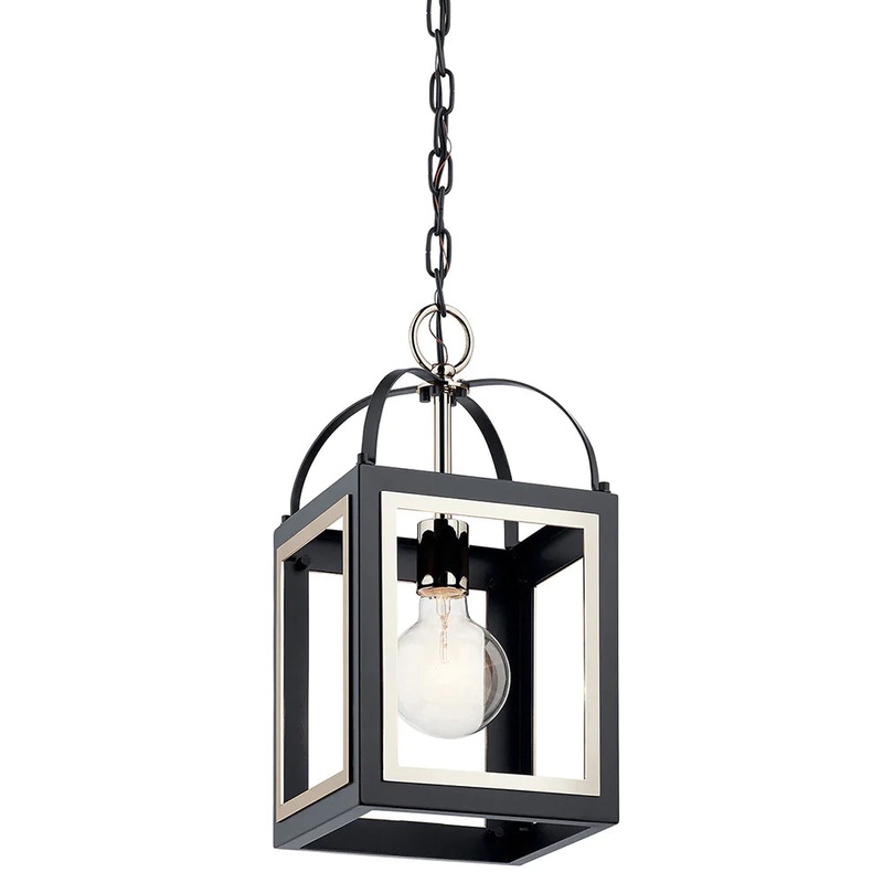 Kichler Vath 8″ 1 Light Pendant Black 52030BK