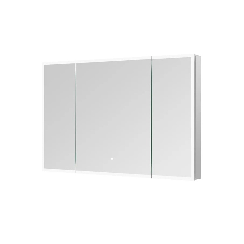 Aquadom Edge Royale LED Medicine Mirror Cabinet Recessed or Surface Mounted Defogger Dimmer LED 3X Makeup Mirror Electrical Outlets ER3-4832