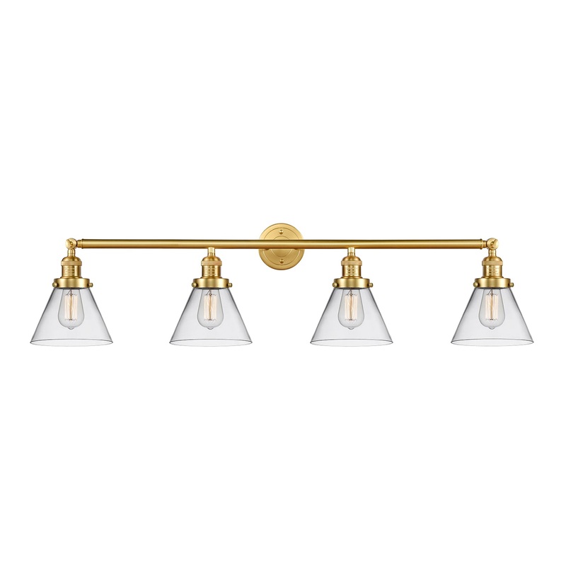 Innovations Lighting Large Cone 4 Light Bath Vanity Light Part Of The Franklin Restoration Collection 215-SG-G42-LED
