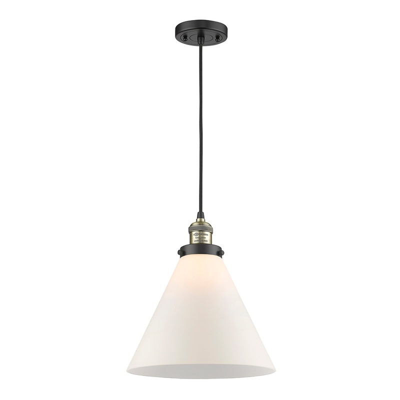 Innovations Lighting X-Large Cone 1 Light Mini Pendant Part Of The Franklin Restoration Collection 201C-BAB-G41-L