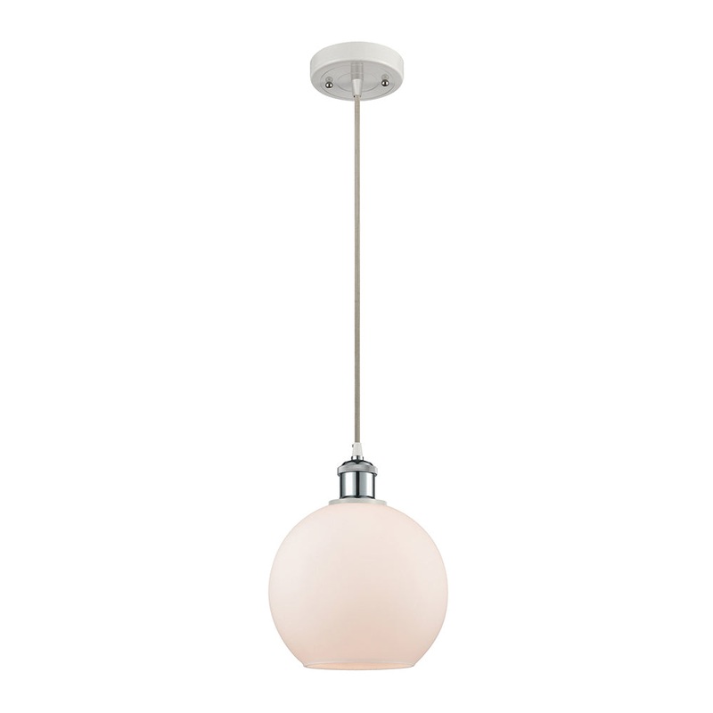 Innovations Lighting Athens 1 Light 8″ Mini Pendant 516-1P-WPC-G121-8