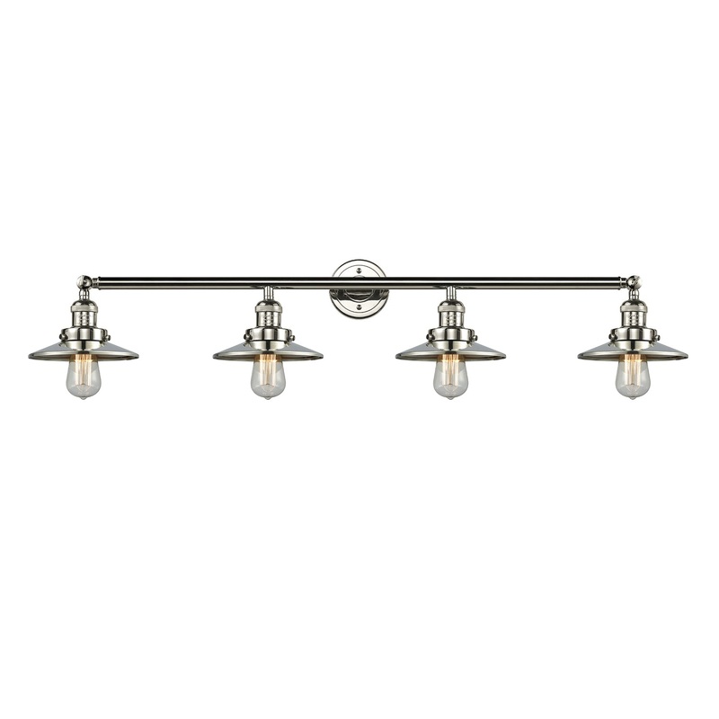 Innovations Lighting Railroad 4 Light Bath Vanity Light Part Of The Franklin Restoration Collection 215-PN-M1