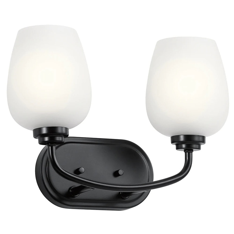 Kichler Valserrano 14.5″ 2 Light Vanity Light Black 45128BK