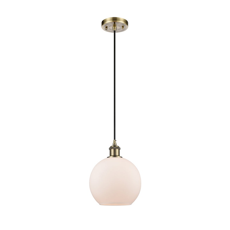 Innovations Lighting Athens 1 Light 8″ Mini Pendant 516-1P-AB-G121-8-LED