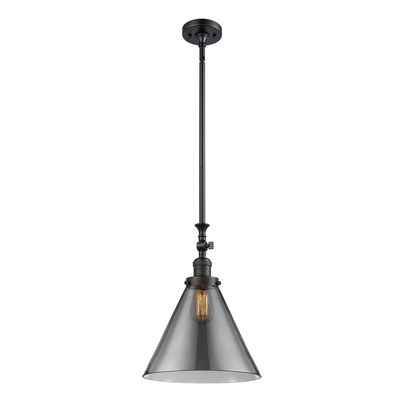 Innovations Lighting X-Large Cone 1 Light Mini Pendant Part Of The Franklin Restoration Collection 206-BK-G43-L