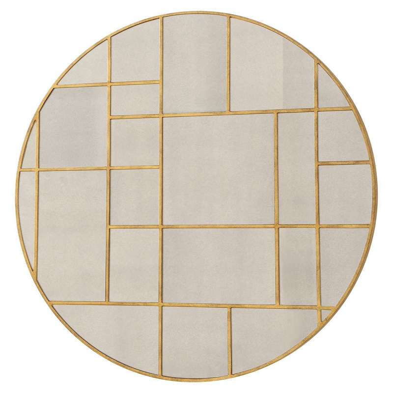Geometric Geometric Round Mirror
