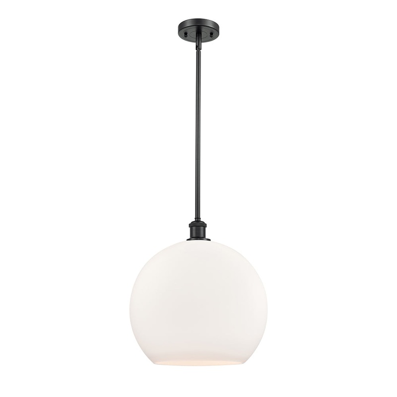 Innovations Lighting Athens 1 Light 13.75″ Pendant 516-1S-BK-G121-14-LED