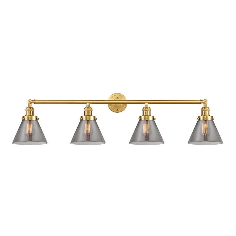 Innovations Lighting Large Cone 4 Light Bath Vanity Light Part Of The Franklin Restoration Collection 215-SG-G43