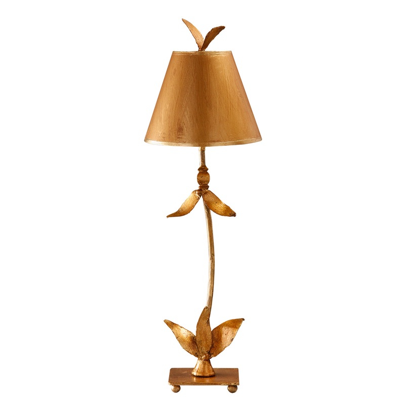 Red Bell Gold Buffet Lamps