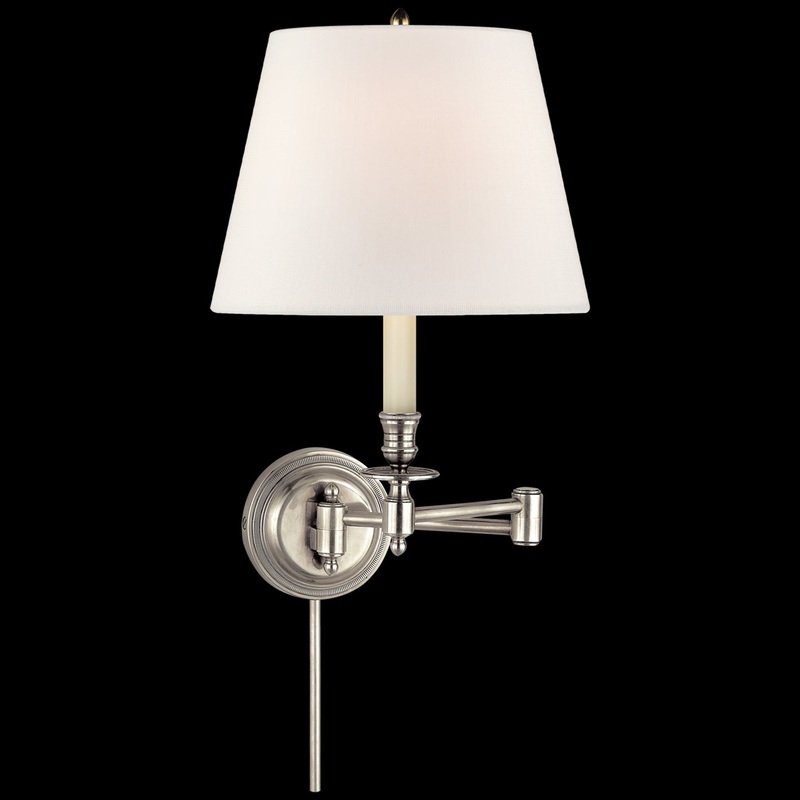 Candle Stick Swing-arm Plug-in Wall Sconce
