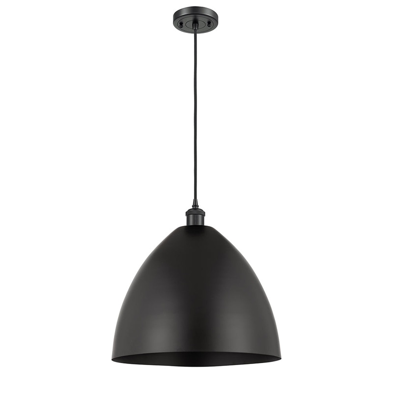 Innovations Lighting Ballston Dome 1 Light” Mini Pendant 516-1P-BK-MBD-16-BK