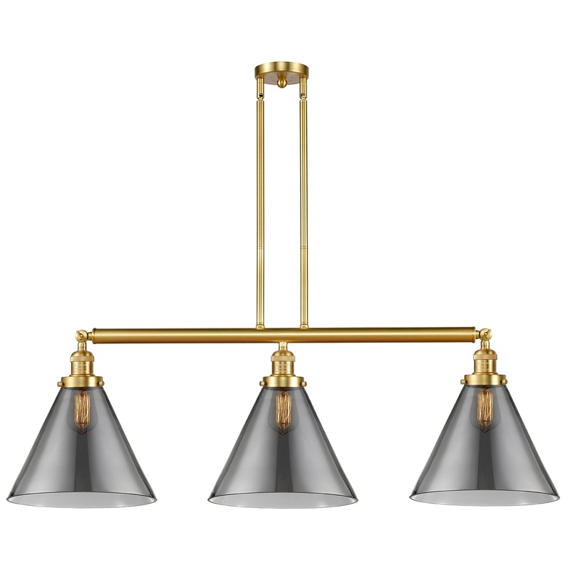 Innovations Lighting X-Large Cone 3 Light Island Light Part Of The Franklin Restoration Collection 213-SG-G43-L-LED