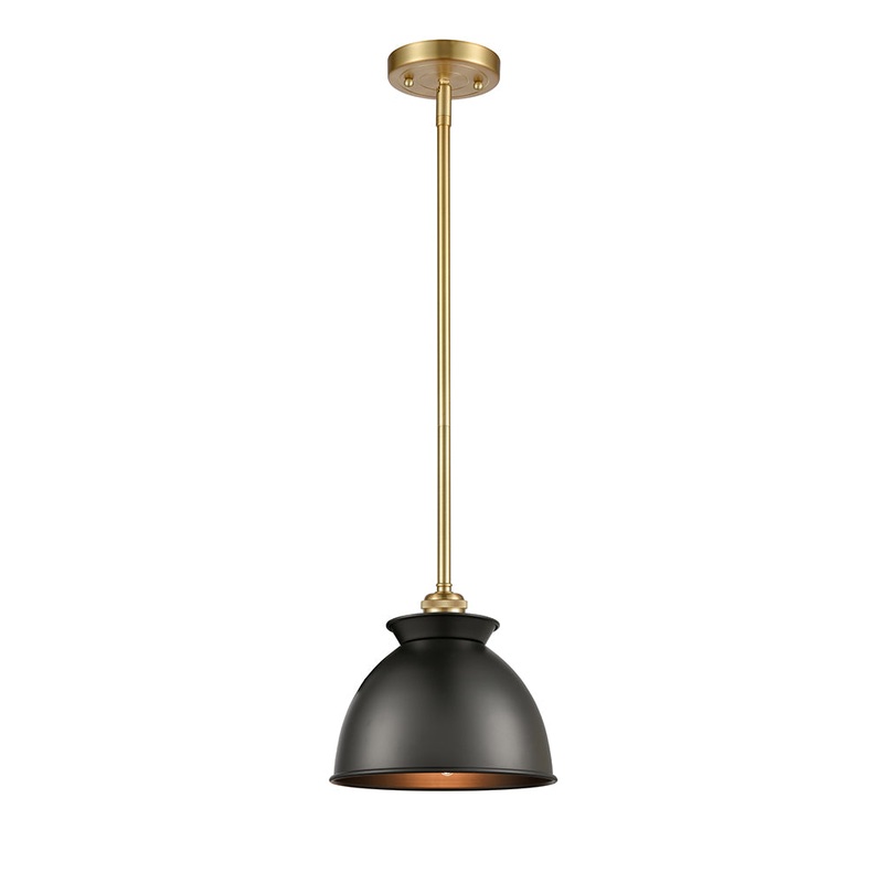 Innovations Lighting Adirondack 1 Light 8.125″ Mini Pendant 516-1S-SG-M14-BK