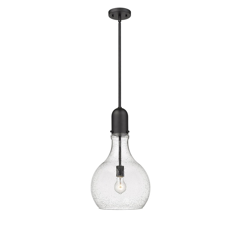 Innovations Lighting Amherst 1 Light  11.75″ Mini Pendant 492-1S-BK-G584-12