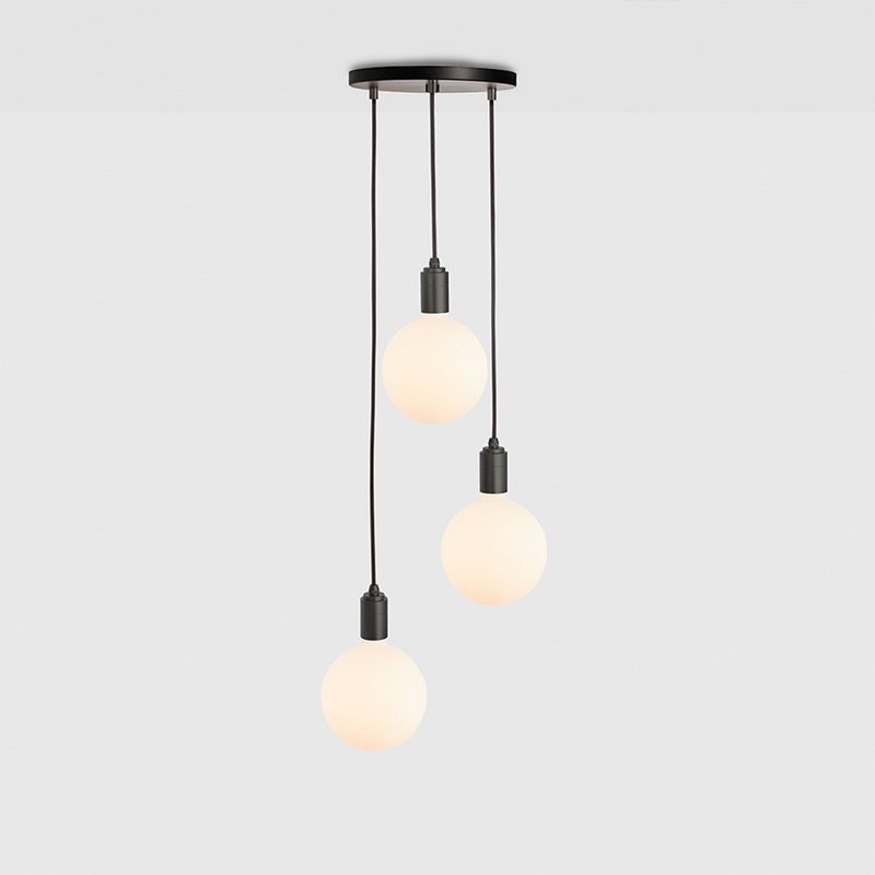 Triple Pendant in Graphite + Sphere IV