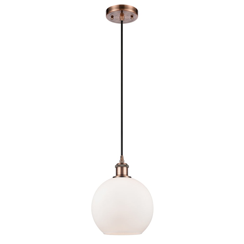 Innovations Lighting Athens 1 Light 8″ Mini Pendant 516-1P-AC-G121-8
