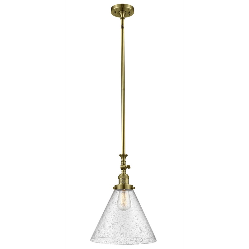 Innovations Lighting X-Large Cone 1 Light Mini Pendant Part Of The Franklin Restoration Collection 206-AB-G44-L