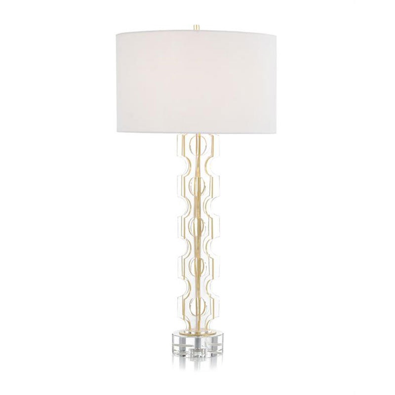 Acrylic Gold Leaf Table Lamp