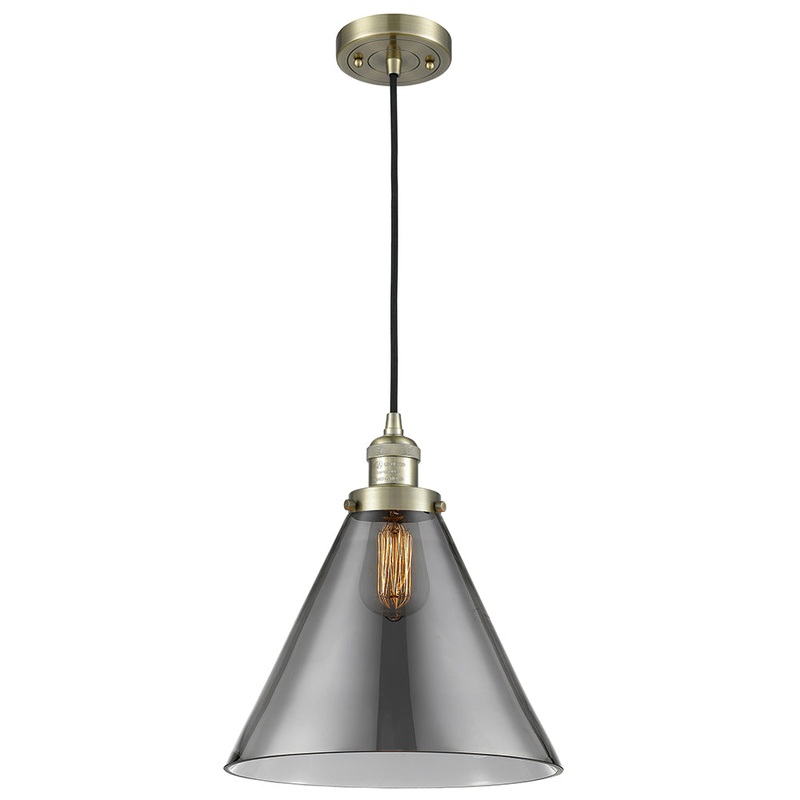 Innovations Lighting X-Large Cone 1 Light Mini Pendant Part Of The Franklin Restoration Collection 201C-AB-G43-L