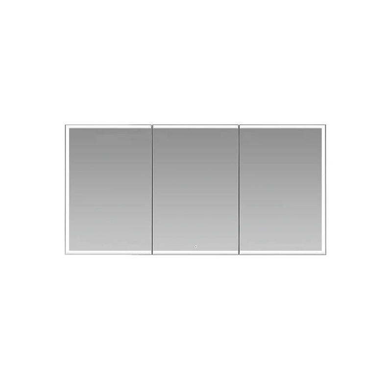 Aquadom Edge Royale LED Medicine Mirror Cabinet Recessed or Surface Mounted Defogger Dimmer LED 3X Makeup Mirror Electrical Outlets ER-6032