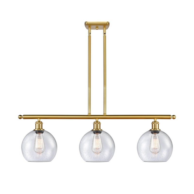 Innovations Lighting Athens 3 Light 36″ Island Light 516-3I-SG-G124-8